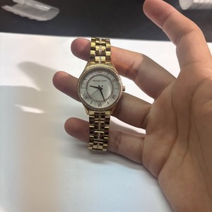 Authentic Michael KORS Watch Gold Plated MOP DIAL Fits Wrist Size 6.5”