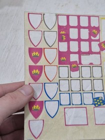 Vintage Lego Yellow Castle 375 6075 ORIGINAL Stickers Sheet USED Decals SEE PICS