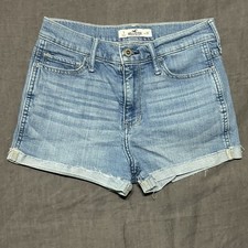 Hollister Light Blue Denim Jean Shorts, Size 3, Waist: 26