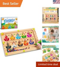 Montessori Toys Busy Board Travel Toys for Toddlers Kids Wooden Magnetic Colo...