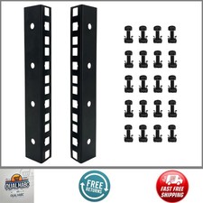 4U Rack Rails with M6 Screws and Cage Nuts Set for DIY Server Network Switch Rac