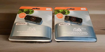 Griffin iTalk Pro Voice Recorder microphone 2nd Gen nano iPod 2007 Set Of 2 NEW 