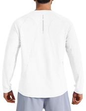 Men's Long Sleeve Sun Protection Swim Shirts UPF 50 Rash Guard Quick Dry Lig...