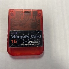 Official Original OEM Sony PlayStation 2 II Memory Card PS2 Authentic - Red -