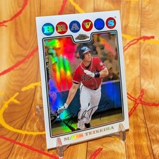2008 Mark Teixeira REFRACTOR Topps Chrome #87 Atlanta Braves **READ**