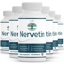  6 PACK Nervetin Neuropathy Supplements, Official Nerve tin Advanced Nerve