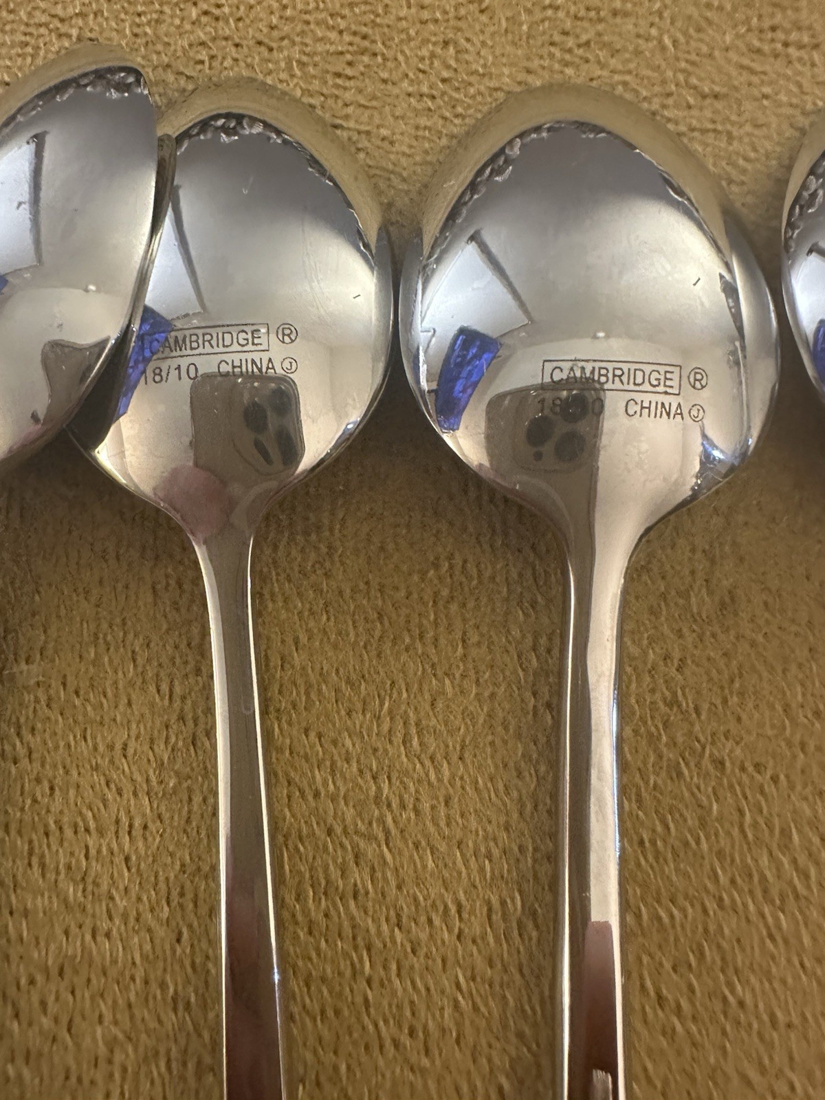 (5) TEASPOONS Cambridge Chop Conversation 18/10 Stainless **EXCELLENT** thumbnail 10