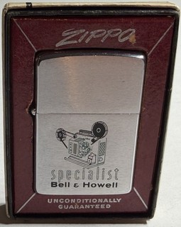 Vintage 1965 Zippo Graphic of Bell & Howell 16mm Film Projector MIB