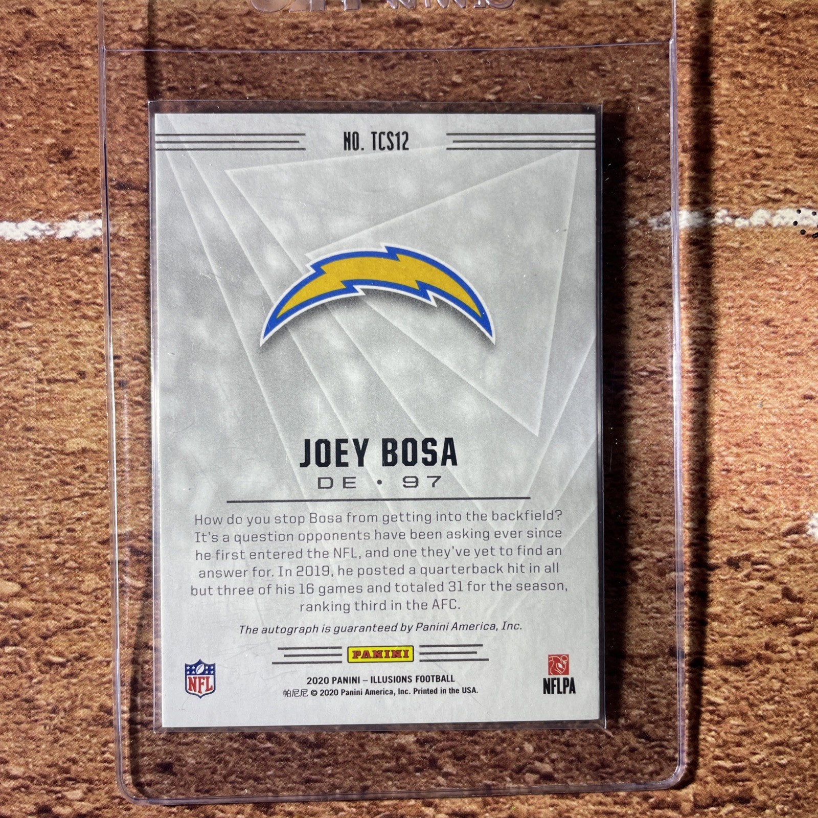 2020 Panini Illusions Joey Bosa Autograph 4/5 no.TCS12 LA Chargers