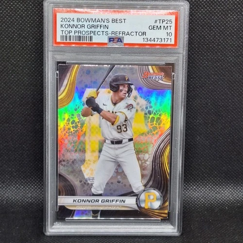 2024 Bowman's Best Konnor Griffin Refractor PSA 10 Top Prospects Pirates #TP25