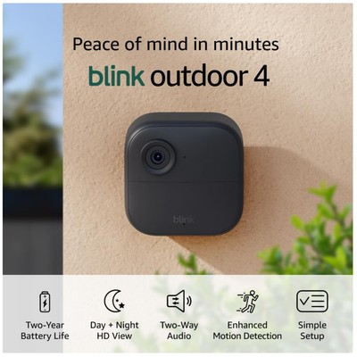 Stay Secure with Outdoor 4: 1080p HD Wireless Cameras, Two- Battery & Alexa