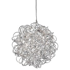 6 Lights Ceiling Mounted Pendant Cut TangLED Aluminium Shade