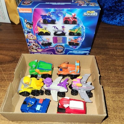 Paw Patrol: The Mighty Movie Toy Vehicle Set- 7 New Cars & Trucks w Exclusive 