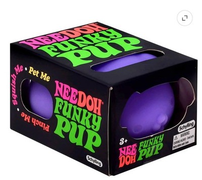 NeeDoh the Groovy Glob Funky Pup Purple Stress Ball 2.5''