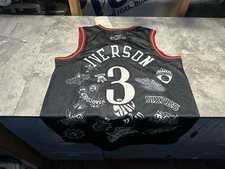 Men's Philadelphia 76ers Allen Iverson Mitchell & Ness Tattoo Swingman Jersey MD