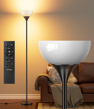 Torchiere Floor Lamp,1200Lm Dimmable Standing Lamps with Remote and Foot Switch,