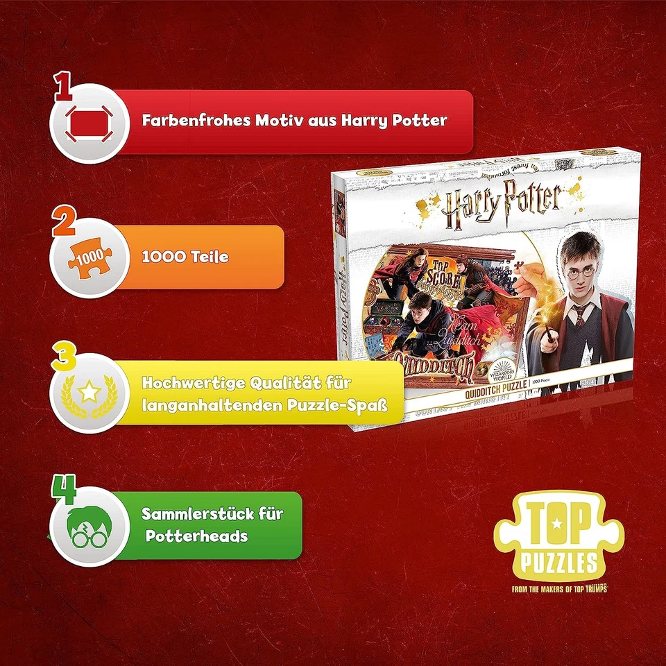 Winning Moves Games Harry Potter Quidditch 1000 Pc Jigsaw Puzzle Harry Potter Qu - Immagine 3 di 4