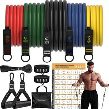 Fitness Widerstandsbänder 5er Set Trainingsb...