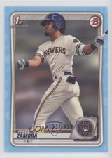 2020 Bowman Draft Sky Blue Border 337/499 Freddy Zamora #BD-46 6o3