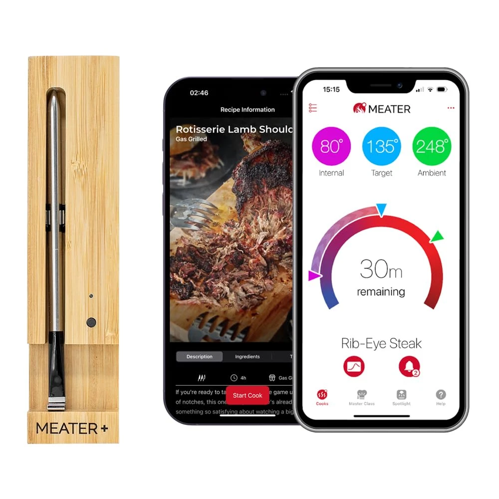 Plus: Smart Bluetooth Wireless Meat Thermometer Digital | BBQ, Grill, Oven, Smok