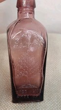 Vintage Elixir Tree Of Life Nectar Purple Medicine Bottle With Cork Apothecary