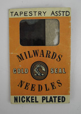 Original Vintage Henry Milward & Sons Gold Seal Needles Packet