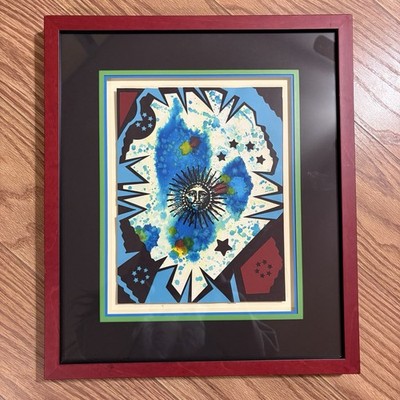 Sun Whimisgoth Celestial Framed Custom Artwork Red 16  X 18  Beautiful
