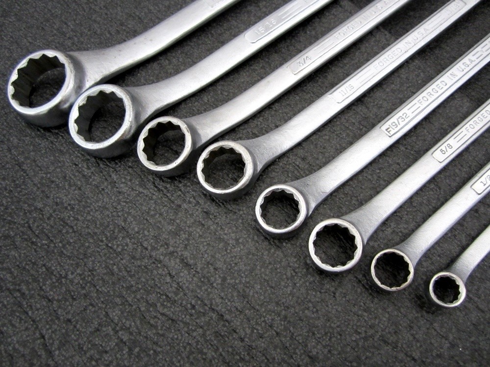 Vintage Craftsman 8pc SAE Box End Offset Wrench Set 3/8" to 1-1/4" USA