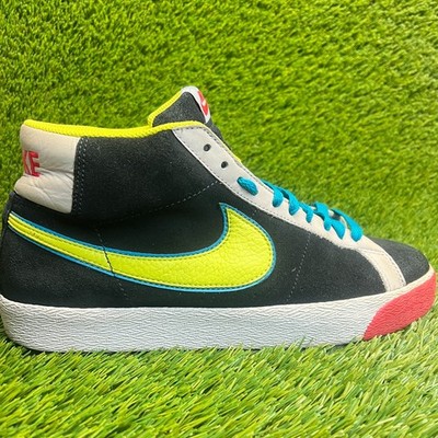 Nike Blazer Sb Mens Size 10.5 Black Yellow White Athletic Suede Shoes Sneakers