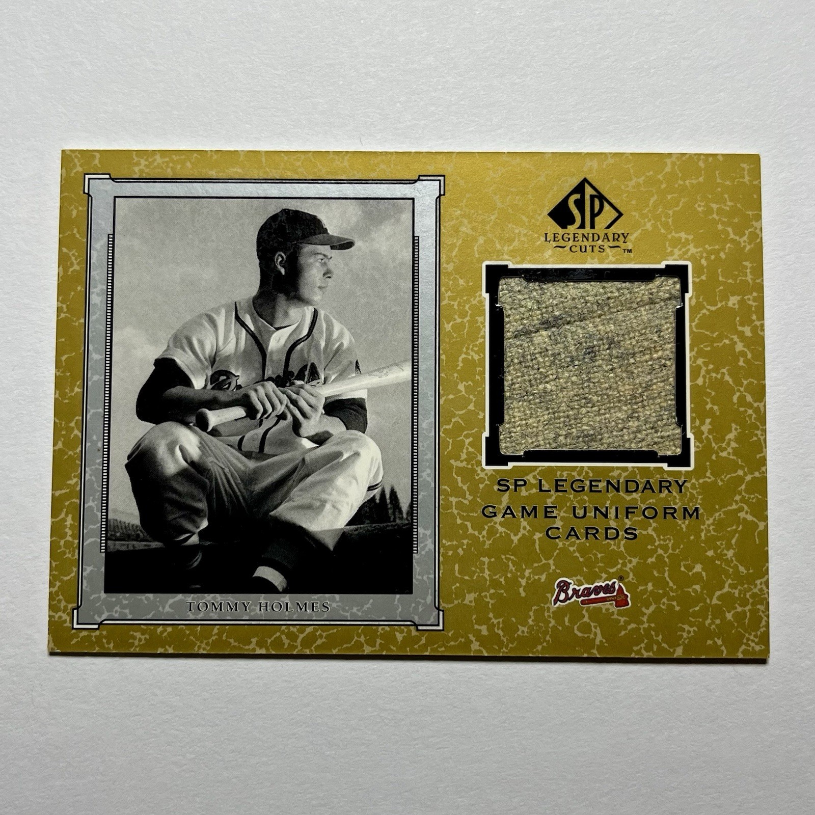 2001 Upper Deck SP Legendary Cuts Game-used Jersey Patch TOMMY HOLMES Braves