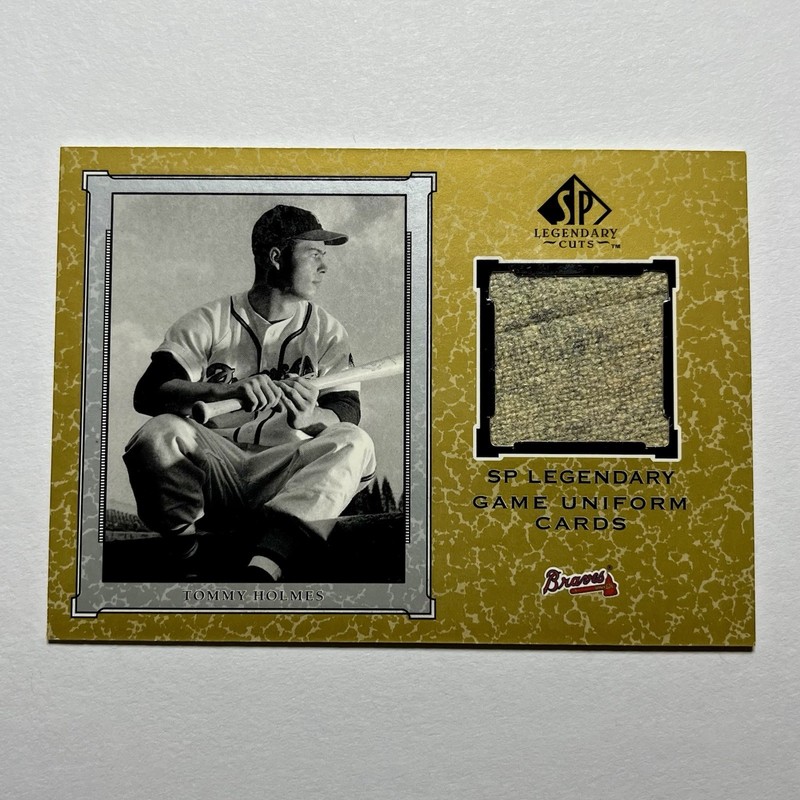 2001 Upper Deck SP Legendary Cuts Game-used Jersey Patch TOMMY HOLMES Braves