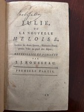 Antikes Buch: Julie, ou La Nouvelle Heloise von J.-J. Rousseau – 18. Jh, Rarität