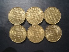 Elizabeth II Threepences 1959, 1960, 1962, 1964, 1966 & 1967. High Grades.