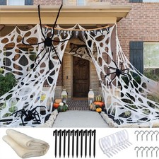 Beef Netting 2lb Giant Spider Web, Outdoor Halloween 950 Sqft, White