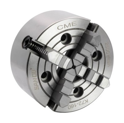 CME 6'' 4-Jaw Independent Lathe Chuck, Plain (Flat) Back, Reversible Jaws 6''