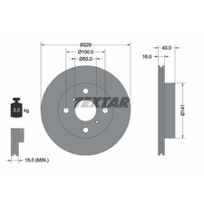 Disque de frein Toyota STARLET