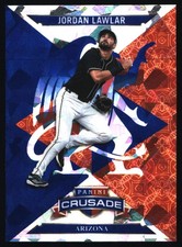 2025 Panini Crusade #30 Jordan Lawlar Crusade Blue Cracked Ice Diamondbacks