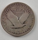 1930 S Standing Liberty Quarter 25C, circulated silver — photo 4