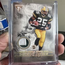 2001 Pacific Titanium Memorabilia Jersey Patch Dorsey Levens/Lamar Smith