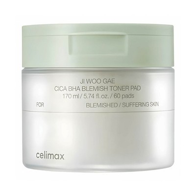 celimax Ji Woo Gae Cica BHA Blemish Toner Pad 60 szt - oczyszczające płatki