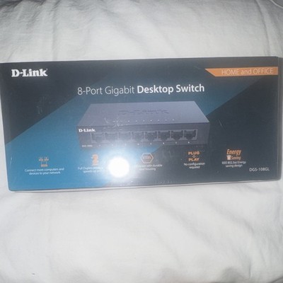 D-Link DGS-108GL 8-Port Gigabit Desktop Switch RJ-45