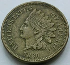 US 1860 Copper-Nickel Indian Head Cent  **