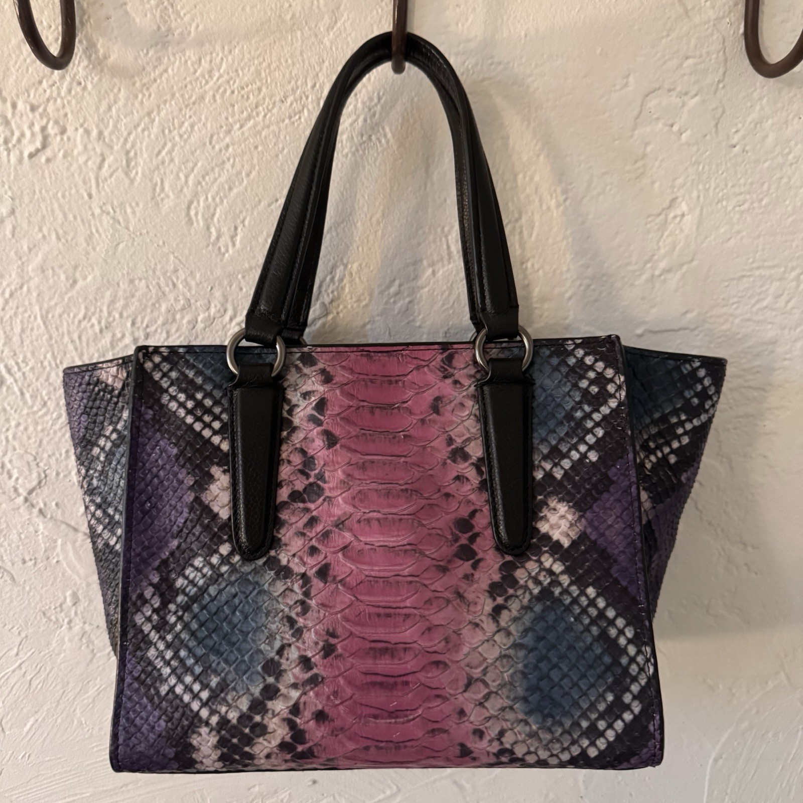 Coach Crosby Multi-Color Python Mini Crossbody Ba… - image 2