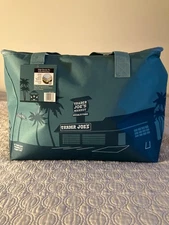 TRADER JOE'S  8 Gallon INSULATED COOLER BAG LARGE DUSTY BLUE TRUSTED SELLER MWT