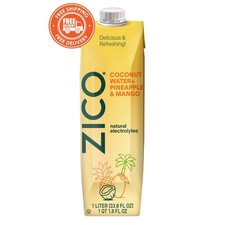 ZICO Pineapple Mango Coconut Water, 100% Juice Blend, 33.8 fl oz