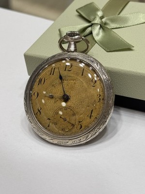 Vintage Pocket Watch Silver 0.800 Manual Ancre de Precision Swiss Made Italus