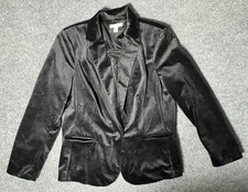 Charter Club Jacket Womens 10 Black Velvet On...