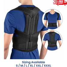 Adjustable Posture Corrector Belt Upper Back Shoulder Support Brace Men Adult