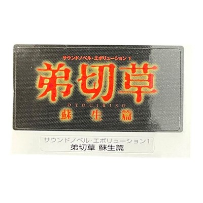 PS1 PlayStation 1 Sound Novel Evolution Otogirisou Sosei Hen Memory Card Sticker