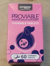 PROVIABLE - DIGESTIVE HEALTH SUPPLEMENT - DOGS PRE PROBIOTIC 60ct Exp 09/27